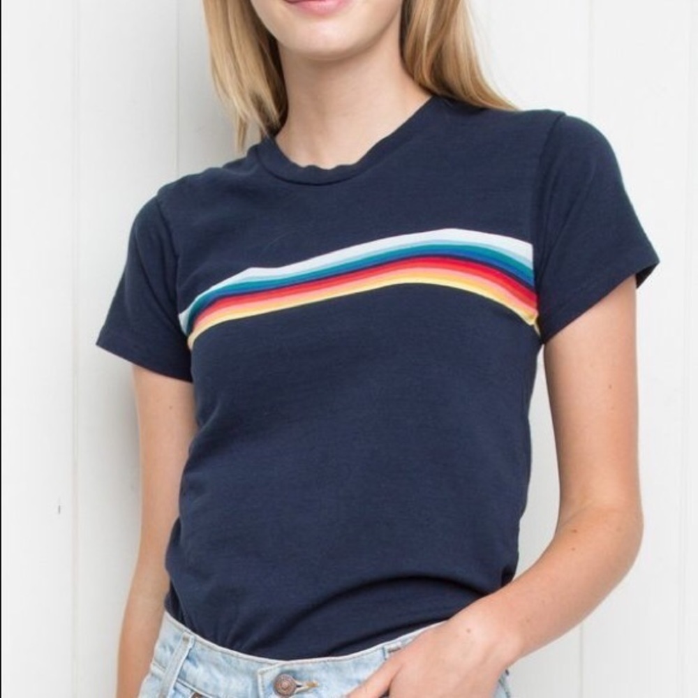 Brandy Melville Rainbow Crop Top